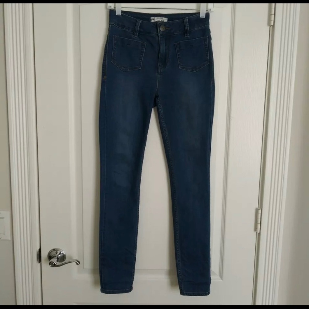 Free people high rise skinny jeans boho sz25 - Picture 2 of 9